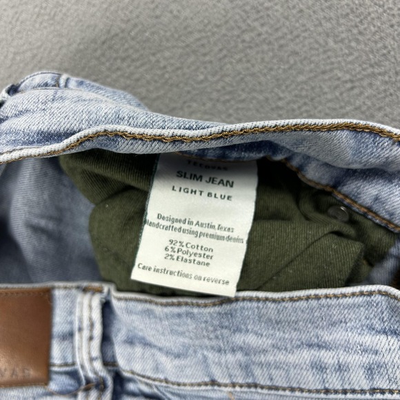 Tecovas Jeans Mens 30x32 Light Blue Wash Slim Jean Stretch Denim Western Casual - Picture 5 of 10